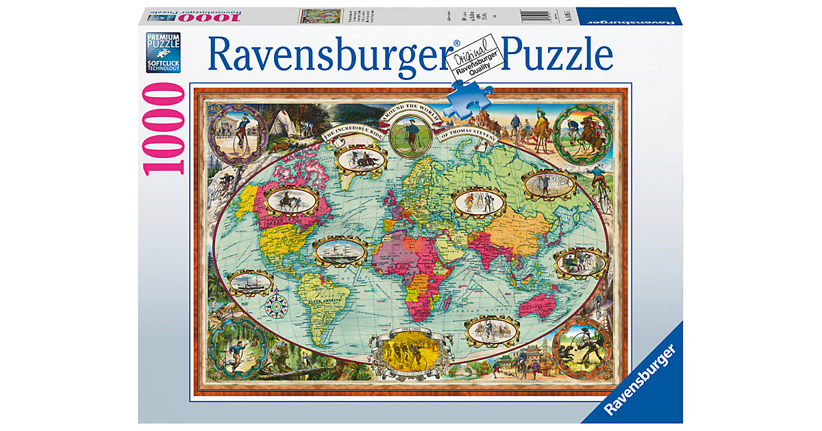 Ravensburger Puzzle - Mit dem Fahrrad um die Welt - 1000 Teile von Ravensburger