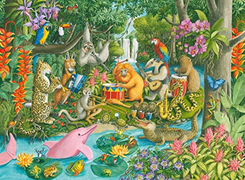 Ravensburger 13367 Rainforest River Band Regenwaldtiere Puzzle, Mehrfarbig, 19 x 14 inches Ravensburger 13367 Rainforest River Band Regenwaldtiere Puzzle, Mehrfarbig, 19 x 14 inches von Ravensburger