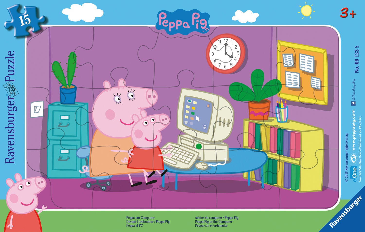 Ravensburger Puzzle Peppa Wutz Am Computer, 15 Teile von Ravensburger