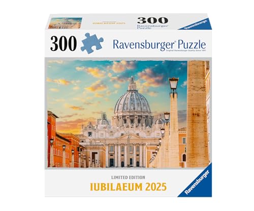 Ravensburger - Puzzle Petersdom im Vatikan, Limited Edition Iubilaeum 2025, 300 Teile von Ravensburger