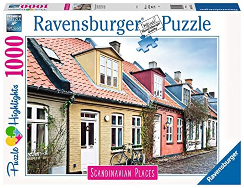 Ravensburger Puzzle Scandinavian Places 16741 - Häuser in Aarhus, Dänemark 1000 Teile Puzzle für Erwachsene und Kinder ab 14 Jahren von Ravensburger