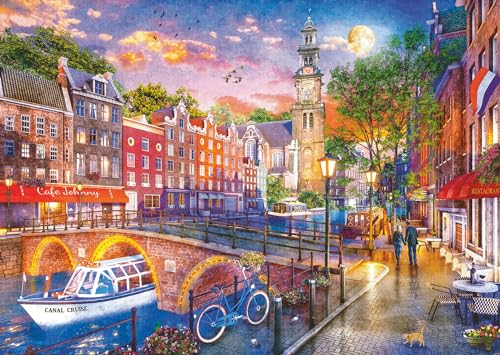Ravensburger Puzzle - Sonnenuntergang über Amsterdam - 1000 Teile Puzzle für Erwachsene und Kinder ab 14 Jahren von Ravensburger