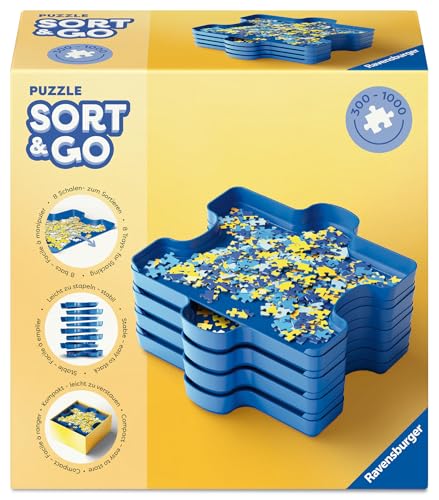 Ravensburger Puzzle Sort & Go 12001674-8 stapelbare Puzzle-Sortierschalen zum einfachen Sortieren und Aufbewahren von Puzzleteilen, Ideales Zubehör für Puzzler Ravensburger Puzzle Sort & Go 12001674-8 stapelbare Puzzle-Sortierschalen zum einfachen Sortieren und Aufbewahren von Puzzleteilen, Ideales Zubehör für Puzzler von Ravensburger