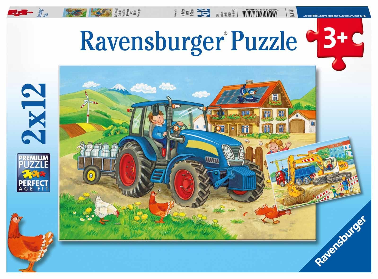 Ravensburger Puzzle Traktor und Bagger 2x12 Teile Ravensburger Puzzle Traktor und Bagger 2x12 Teile von Ravensburger