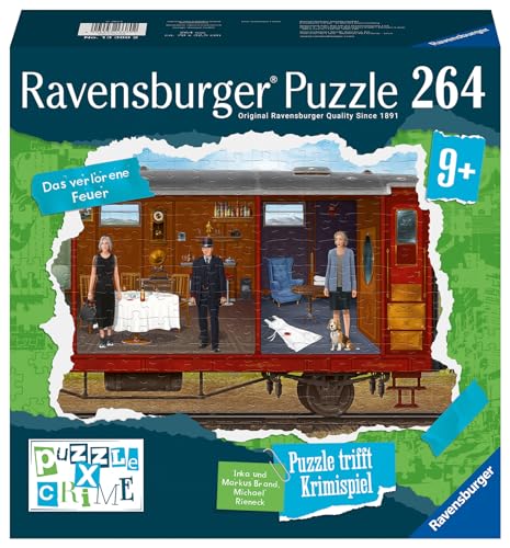 Ravensburger Puzzle X Crime - Das verlorene Feuer - 264 Teile Puzzle-Krimispiel für 1- 4 junge Detektive ab 9 Jahren von Ravensburger
