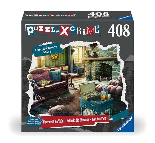 Ravensburger Puzzle X Crime - Der geschenkte Mord - 408 Teile Puzzle-Krimispiel für 1-4 Spieler von Ravensburger