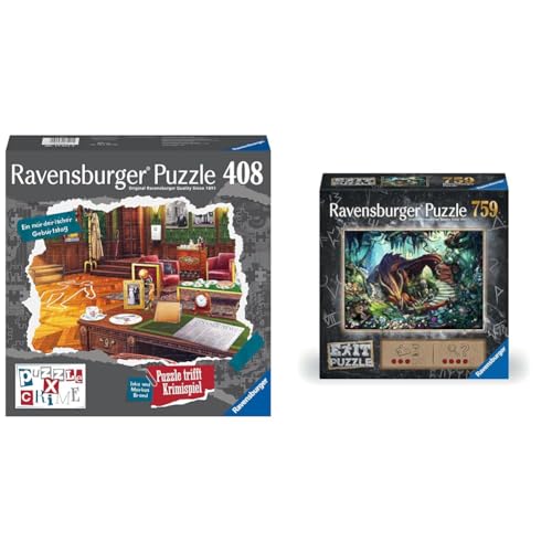 Ravensburger Puzzle X Crime - EIN mörderischer Geburtstag & Exit Puzzle 17378 In der Drachenhöhle - 759 Teile Puzzle für Erwachsene und Kinder ab 12 Jahren von Ravensburger