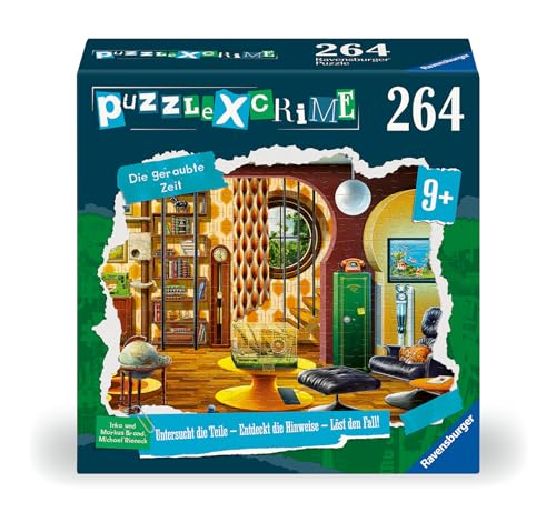 Ravensburger Puzzle X Crime Kids - Die geraubte Zeit- 264 Teile Puzzle-Krimispiel für 1- 4 junge Detektive ab 9 Jahren von Ravensburger