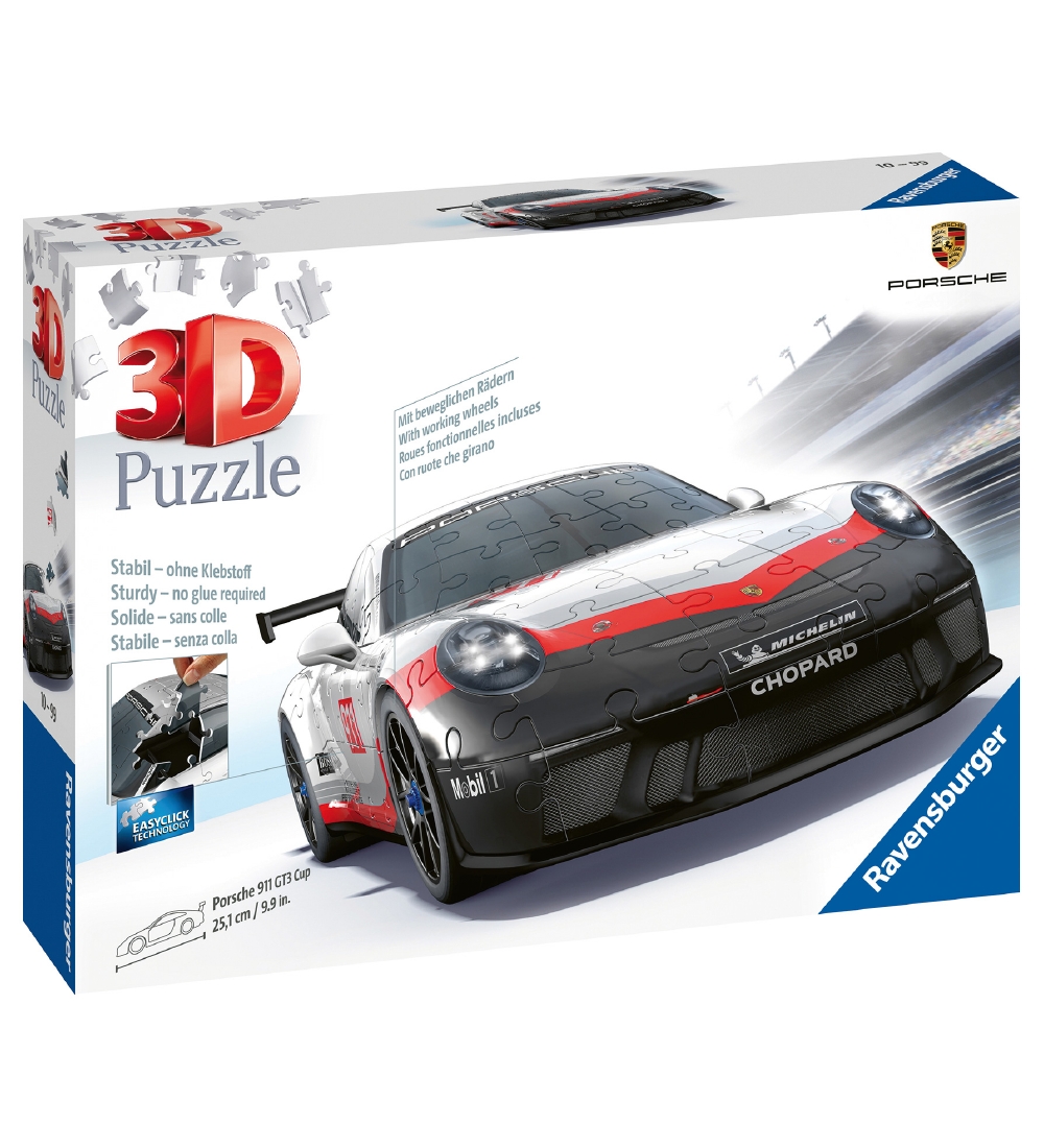 Ravensburger Puzzlespiel - 136 Teile - 3D - Porsche GT3 Cup - Ravensburger - One Size - Puzzlespiele von Ravensburger