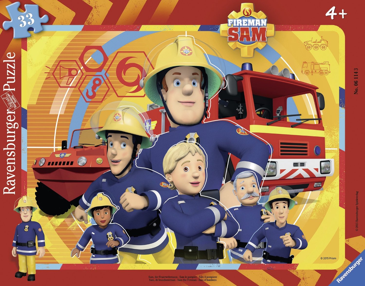 Ravensburger Rahmenpuzzle - Feuerwehrmann Sam 33 Teile Puzzle Ravensburger-06114 Ravensburger Rahmenpuzzle - Feuerwehrmann Sam 33 Teile Puzzle Ravensburger-06114 von Ravensburger