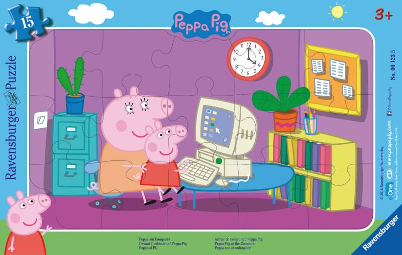 Ravensburger Rahmenpuzzle - Peppa Pig 15 Teile Puzzle Ravensburger-06123 von Ravensburger