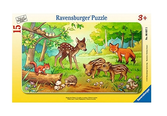 Ravensburger Rahmenpuzzle - Tierkinder des Waldes 15 Teile Puzzle Ravensburger-06376 von Ravensburger