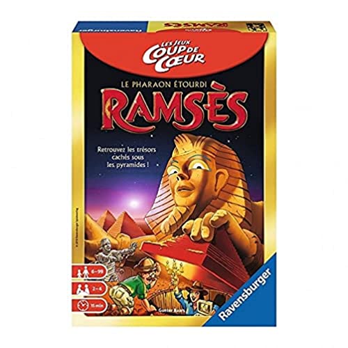 Ravensburger - Ramses – Gesellschaftsspiel – Kinder und Eltern – Sammel- und Gedächtnisspiel – Kompaktes Boxformat – 2 bis 4 Spieler ab 5 Jahren – Unisex – 22332 – französische Version von Ravensburger
