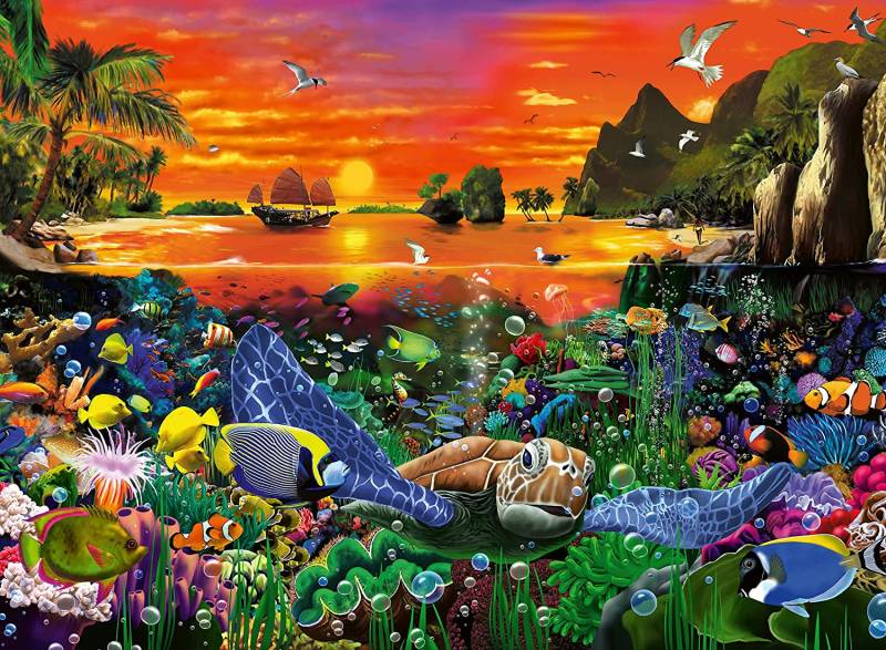 Ravensburger Reef Turtle 500 Teile Puzzle Ravensburger-00225 von Ravensburger