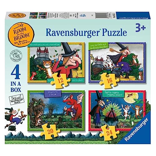 Ravensburger Room on The Broom 4 in Box (12, 16, 20, 24 Piece) Jigsaw Puzzles for Kids Age 3 Years Up - Toys for Children von Ravensburger