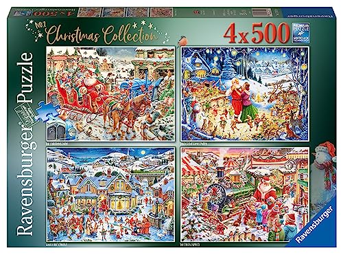Ravensburger Roy Trower Christmas Collection Nr. 2 – 4 x 500-teilige Puzzles für Erwachsene und Kinder ab 10 Jahren von Ravensburger