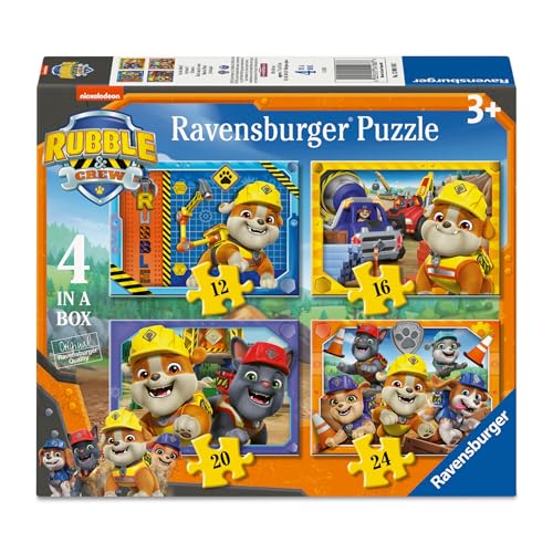 Ravensburger - Rubble & Crew, Puzzle 4 in a Box, 12-16-20-24 Teile, Puzzle Kinder 3 Jahre, 19 x 14 cm Ravensburger - Rubble & Crew, Puzzle 4 in a Box, 12-16-20-24 Teile, Puzzle Kinder 3 Jahre, 19 x 14 cm von Ravensburger