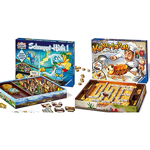 Ravensburger Schnappt Hubi, Gesellschafts- und Familienspiel, für Kinder und Erwachsene & Kinderspiel Kakerlakak, Gesellschafts- und Familienspiel, für Kinder und Erwachsene, für 2-4 Spieler Ravensburger Schnappt Hubi, Gesellschafts- und Familienspiel, für Kinder und Erwachsene & Kinderspiel Kakerlakak, Gesellschafts- und Familienspiel, für Kinder und Erwachsene, für 2-4 Spieler von Ravensburger