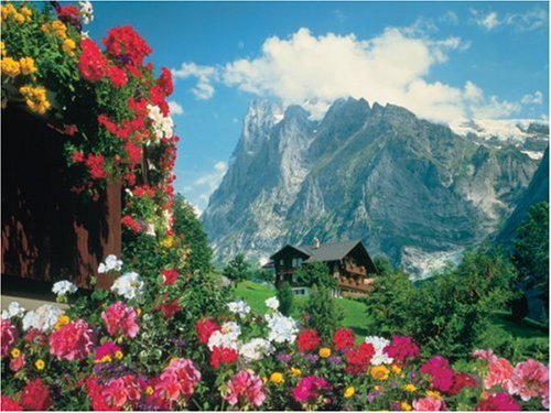 Ravensburger - Schweiz-Berner Oberland, Grindelwald gegen Wettersteingebirge, 1500 Teile Puzzle von Ravensburger