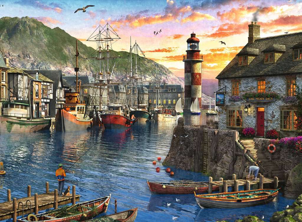 Ravensburger Sonnenaufgang im Hafen 500 Teile Puzzle Ravensburger-00212 von Ravensburger