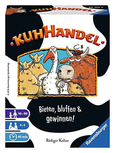Ravensburger 20753 - Kuhhandel, Auktionsspiel für 3-5 Spieler, Kartenspiel mit Kühen ab 10 Jahren, Versteigerung Ravensburger 20753 - Kuhhandel, Auktionsspiel für 3-5 Spieler, Kartenspiel mit Kühen ab 10 Jahren, Versteigerung von Ravensburger