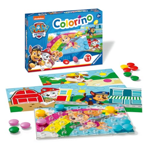 Ravensburger Kinderspiele - 20906 - Paw Patrol Colorino, Kinderspiel zum Farbenlernen, Mosaik Steckspiel, ab 2 Jahre von Ravensburger