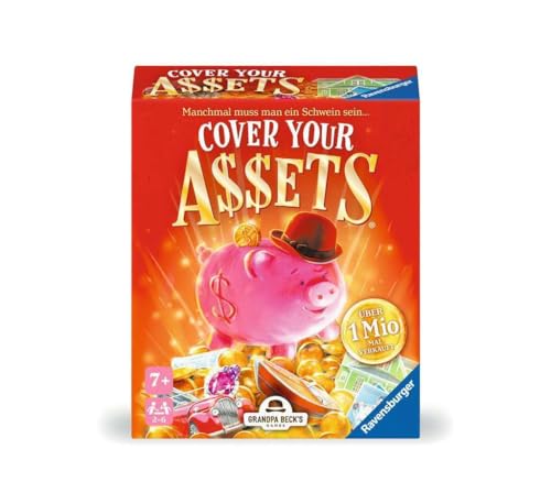 Ravensburger Spiele 22577 - Cover Your Assets - einfaches Kartenspiel für Kinder und Erwachsene ab 7 Jahren, für 2-6 Spieler von Ravensburger