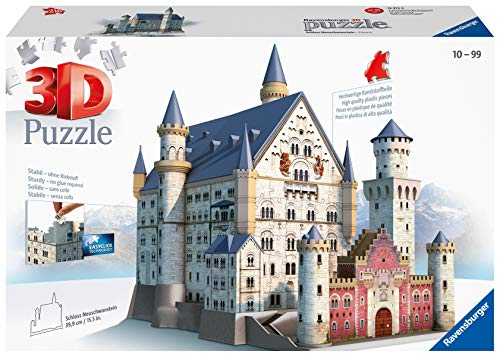 Ravensburger 3D Puzzle 12573 - Schloss Neuschwanstein - 216 Teile - Für alle Märchenschloss Fans ab 10 Jahren von Ravensburger