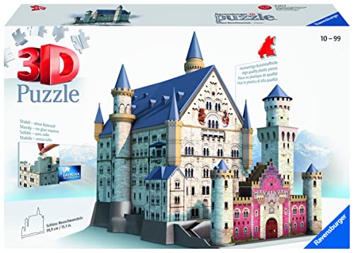 Ravensburger 3D Puzzle 12573 - Schloss Neuschwanstein - 216 Teile - Für alle Märchenschloss Fans ab 10 Jahren von Ravensburger