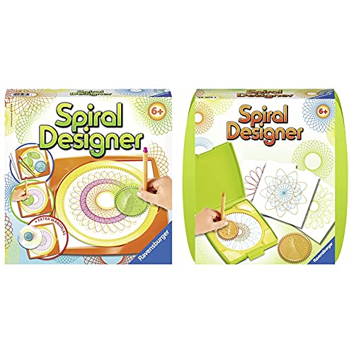 Ravensburger Spiral-Designer, Zeichnen Lernen für Kinder ab 6 Jahren, Kreatives Zeichen-Set für farbenfrohe Spiralbilder und Mandalas & 29709 - Spiral-Bilder für unterwegs Ravensburger Spiral-Designer, Zeichnen Lernen für Kinder ab 6 Jahren, Kreatives Zeichen-Set für farbenfrohe Spiralbilder und Mandalas & 29709 - Spiral-Bilder für unterwegs von Ravensburger