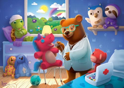 Ravensburger Stofftier Teddybär Krankenhaus - 35-teiliges Puzzle für Mädchen und Jungen ab 3 Jahren von Ravensburger