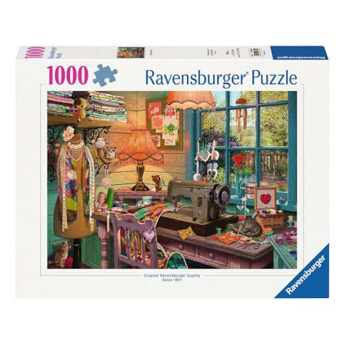Ravensburger The Sewing Shed 1000 Teile Puzzle für Erwachsene - 12000334 - Handwerkliches Werkzeug, Made in Germany, jedes Teil zusammen von Ravensburger
