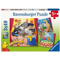 Puzzle Ravensburger Tiere auf der Bühne 3 X 49 Teile von Ravensburger