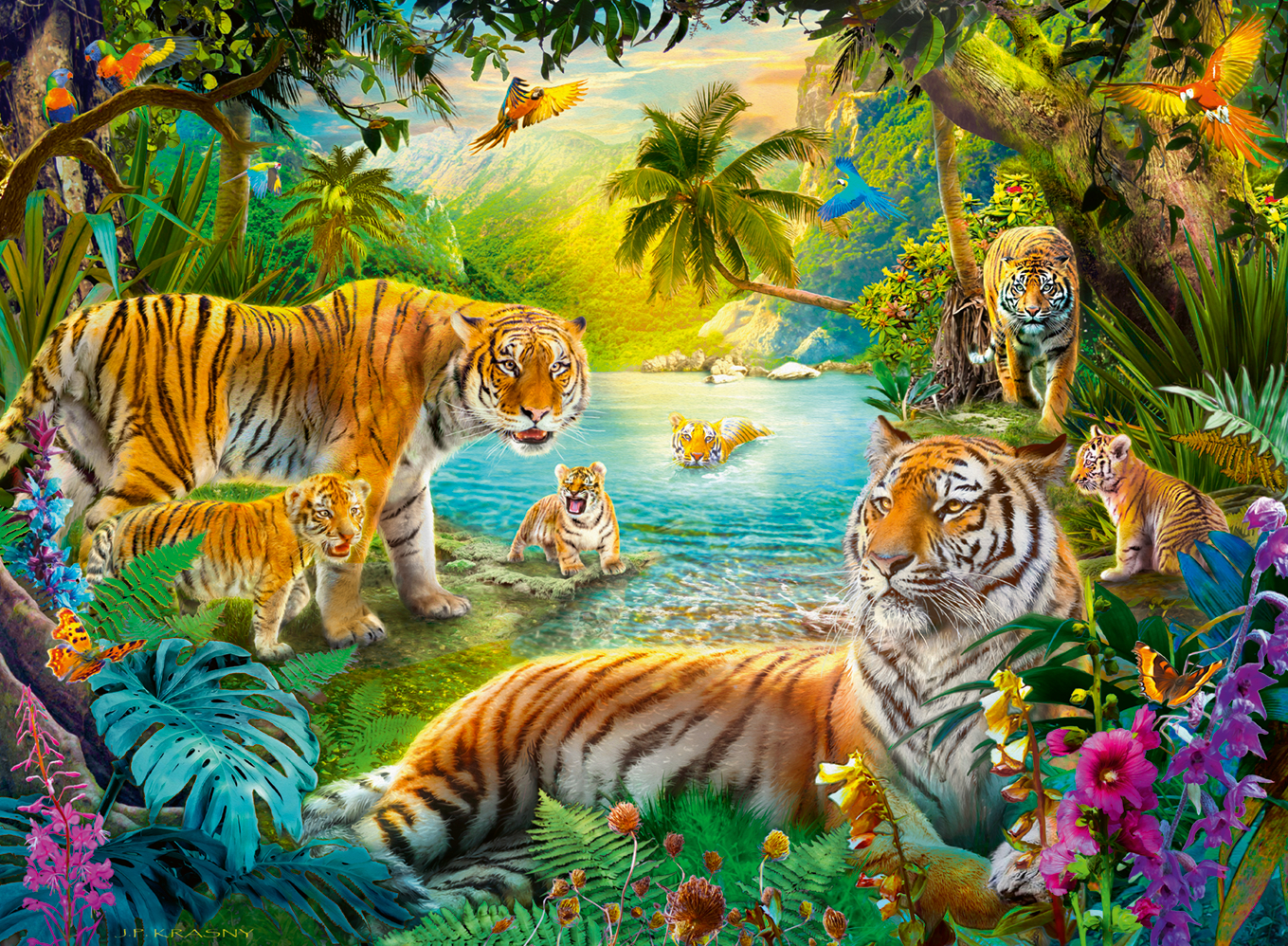 Ravensburger Tiger in der Oase 500 Teile Puzzle Ravensburger-01384 Ravensburger Tiger in der Oase 500 Teile Puzzle Ravensburger-01384 von Ravensburger