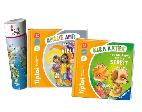 Ravensburger Tiptoi Junior Kinder-Amélie Amie und die Sache mit der Vielfalt + Kira Katze und die Sache mit dem Streit von Ravensburger