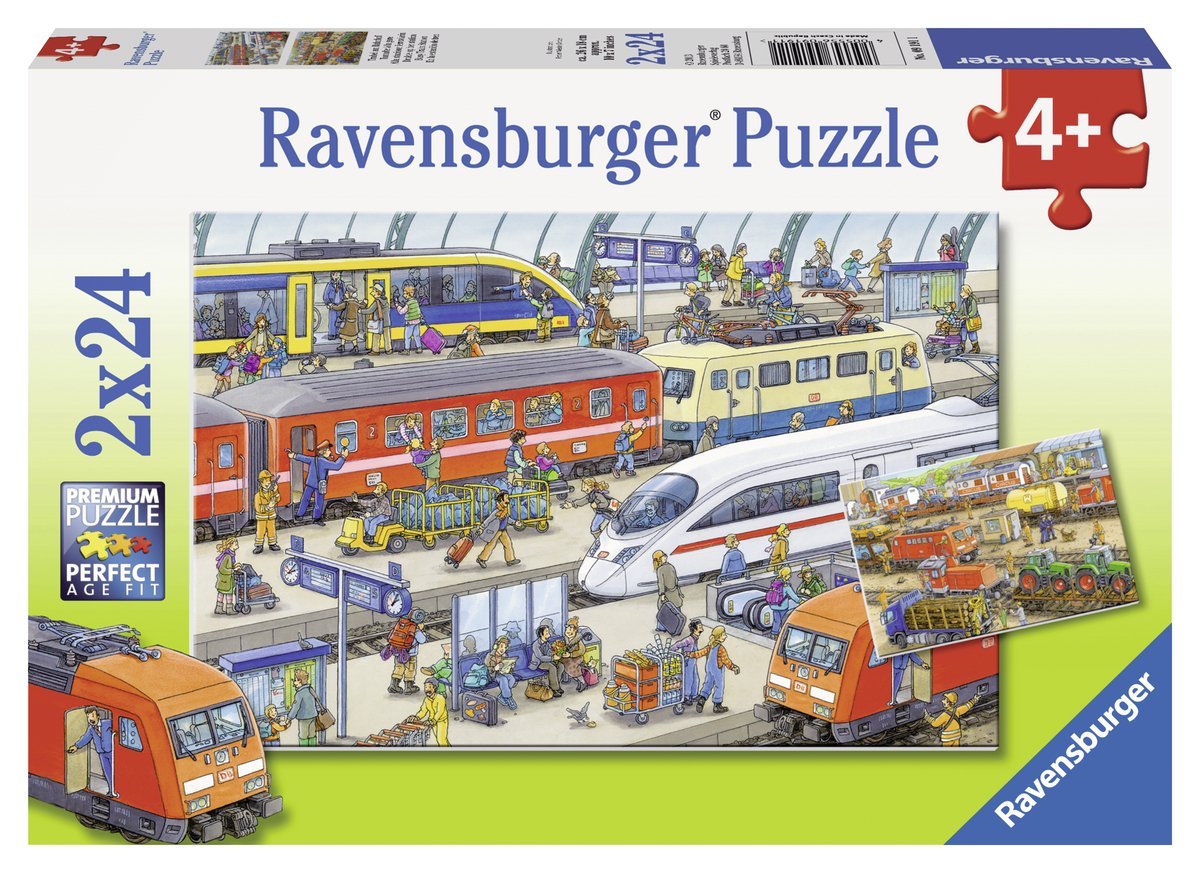 Ravensburger Trubel am Bahnhof  24 Teile Puzzle Ravensburger-09191 von Ravensburger