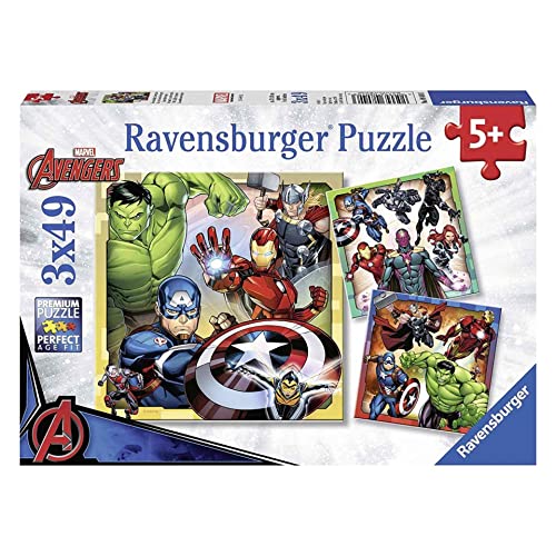 Ravensburger Marvel Avengers Assemble Puzzle für Kinder ab 5 Jahren, 3 x 49 Teile Ravensburger Marvel Avengers Assemble Puzzle für Kinder ab 5 Jahren, 3 x 49 Teile von Ravensburger