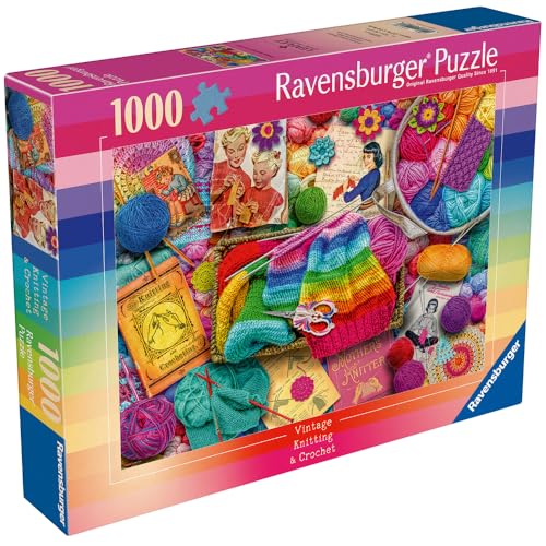 Ravensburger Vintage Knitting & Crochet 1000 Teile Puzzle für Erwachsene und Kinder ab 12 Jahren von Ravensburger