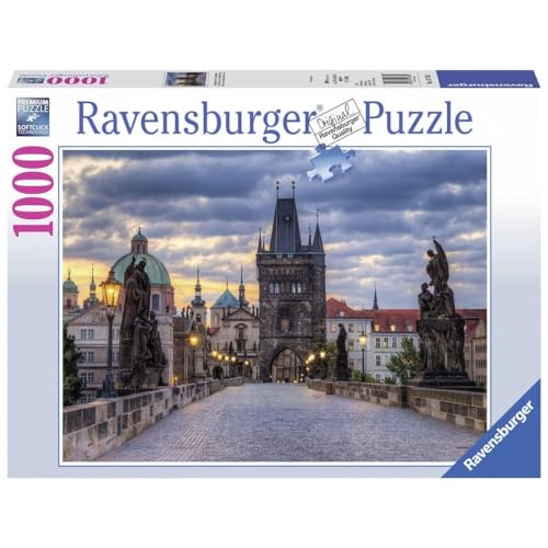 Ravensburger 19738 Fotos & Landschaften Walk Across The Charles Bridge Puzzle, Mehrfarbig, 1000 Pezzi von Ravensburger