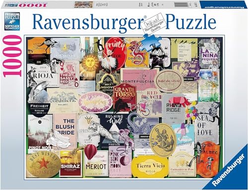 Ravensburger 16811 135736 Lifestyle-Food, Drink Wein Weinetiketten, Mehrfarbig, 27 x 20 inches (70 x 50 cm) When Complete von Ravensburger