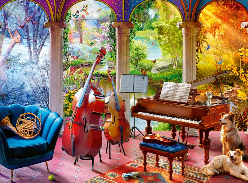 Ravensburger Wellness & Puzzle - Die 4 Jahreszeiten in der Musik 100 Teile Puzzle Ravensburger-01366 von Ravensburger