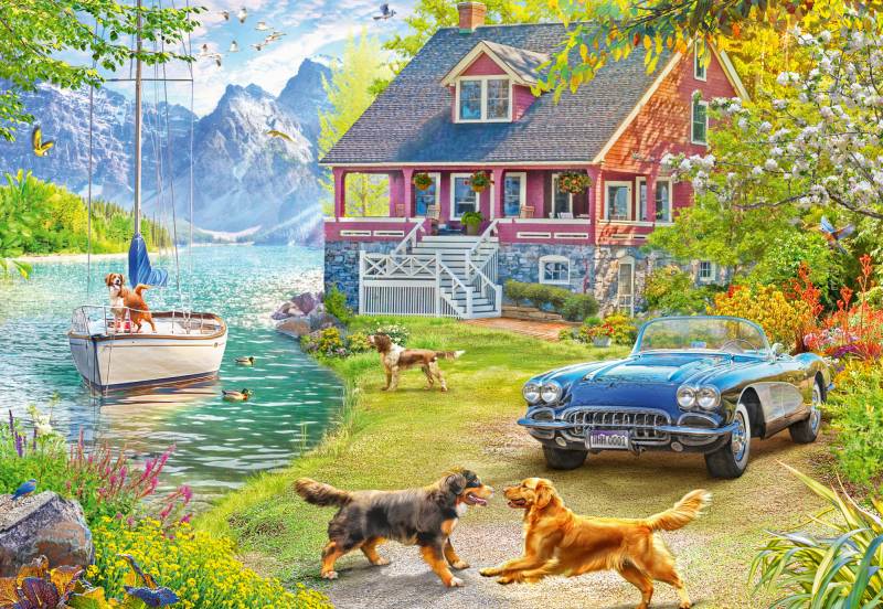Ravensburger Wellness & Puzzle - Sommerhaus am See 200 Teile Puzzle Ravensburger-01370 von Ravensburger