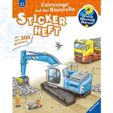 Ravensburger Wieso? Weshalb? Warum? Stickerheft: Fahrzeuge auf der Baustelle von Ravensburger