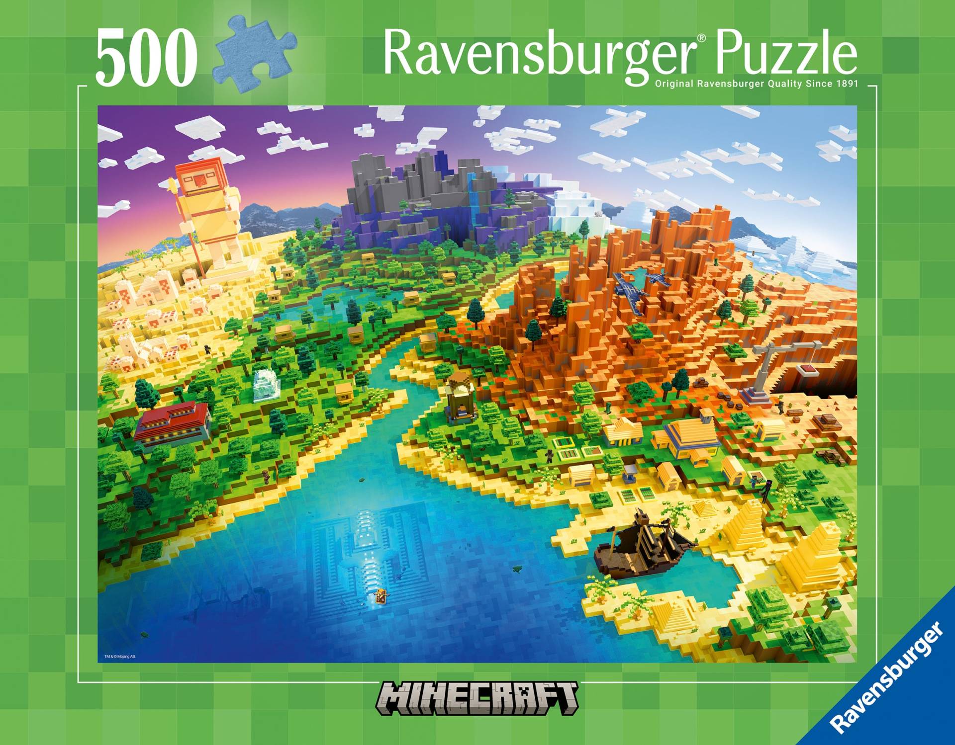 Ravensburger World of Minecraft Puzzle 500 Teile von Ravensburger