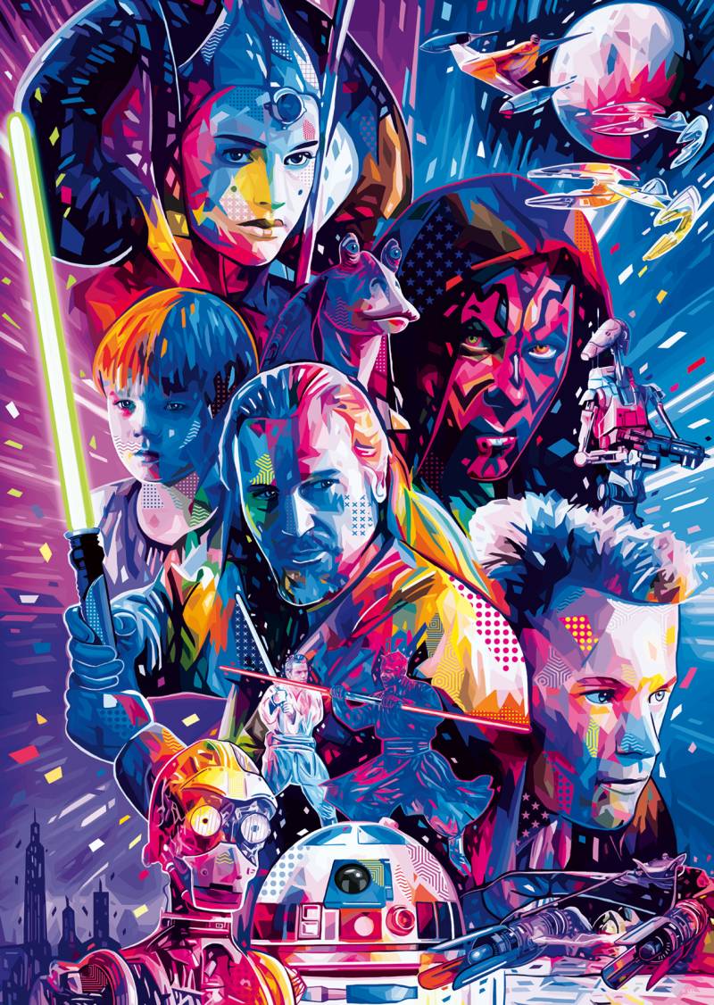 Ravensburger XXL Teile - Die dunkle Bedrohung - Star Wars 500 Teile Puzzle Ravensburger-01338 von Ravensburger