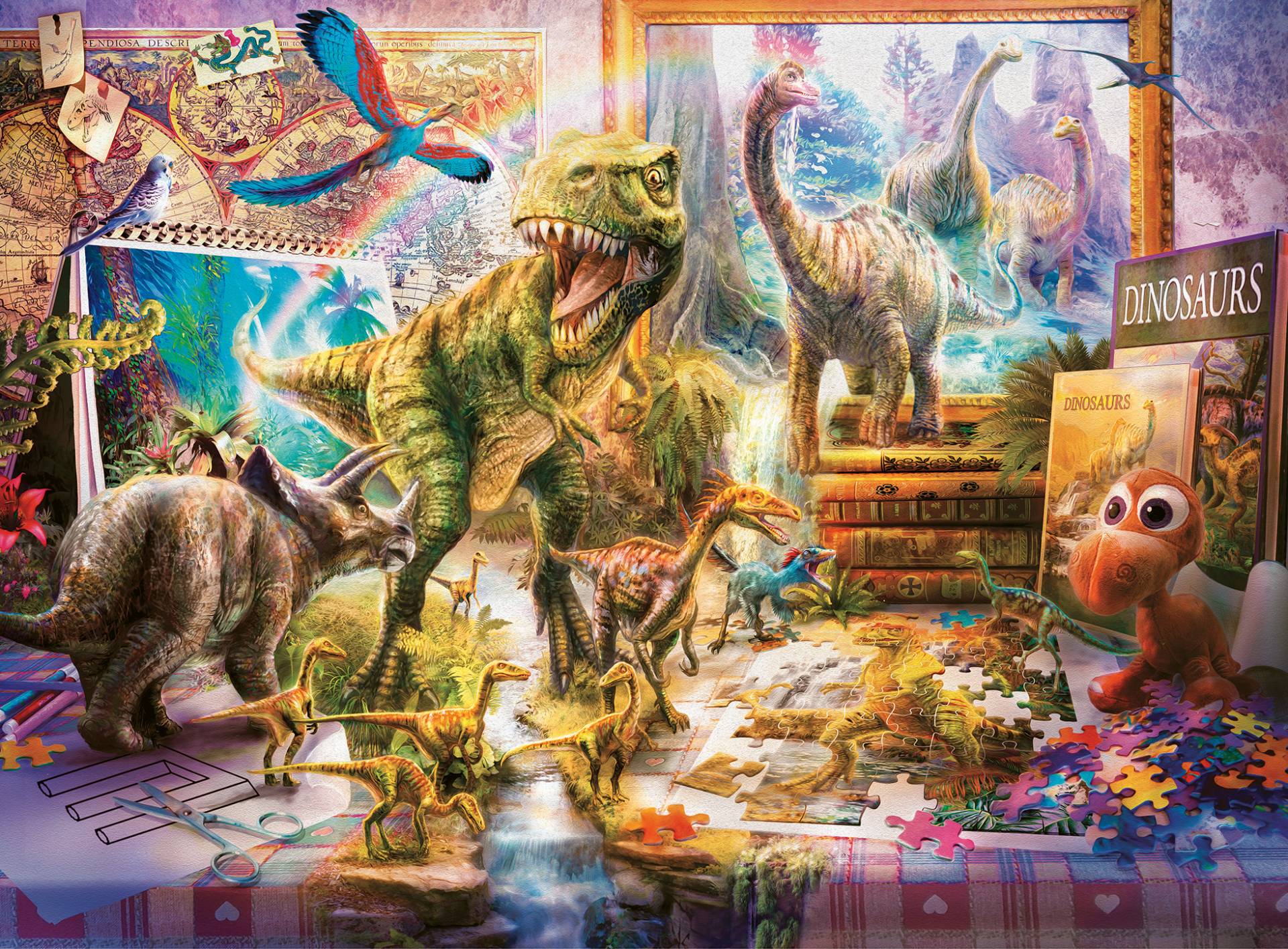 Ravensburger XXL Teile - Dinosaurier im Zimmer 100 Teile Puzzle Ravensburger-00863 Ravensburger XXL Teile - Dinosaurier im Zimmer 100 Teile Puzzle Ravensburger-00863 von Ravensburger