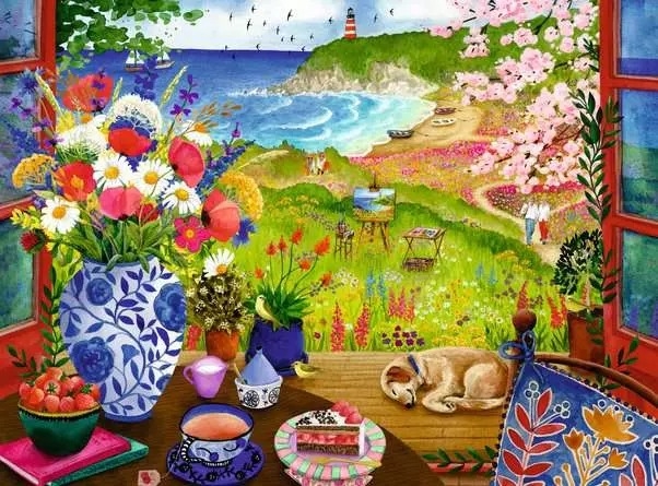 Ravensburger XXL Teile - Feel Well & Puzzle - Blick aus dem Fenster 100 Teile Puzzle Ravensburger-01732 von Ravensburger