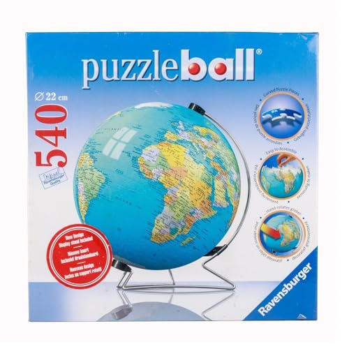 Ravensburger World Globe on a V-Stand 3D Jigsaw Puzzle for Adults and Kids Age 10 Years Up - 540 Pieces - No Glue Required - Christmas Gifts von Ravensburger