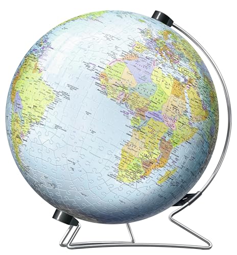 Ravensburger World Globe on a V-Stand 3D Jigsaw Puzzle for Adults and Kids Age 10 Years Up - 540 Pieces - No Glue Required - Christmas Gifts von Ravensburger