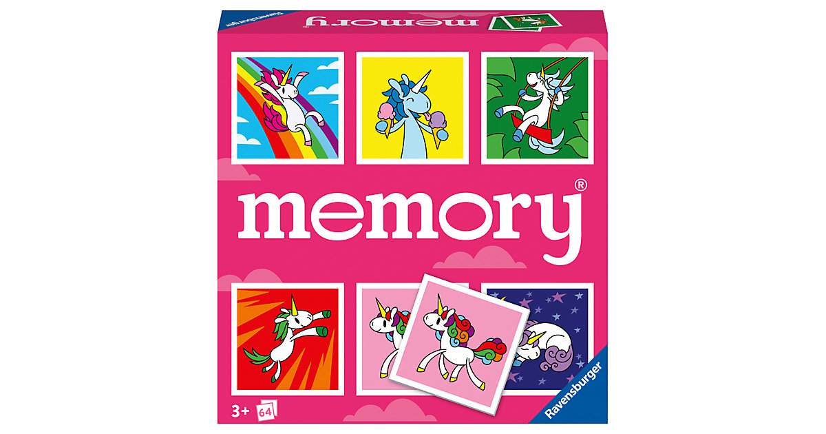Ravensburger memory® Einhörner - 20924 - der Spieleklassiker Einhorn-Fans, Merkspiel 2-8 Spieler ab 3 Jahren  Kinder von Ravensburger
